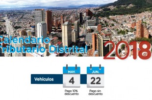 Liquide impuesto de vehiculo por placa en Bogotá 2018