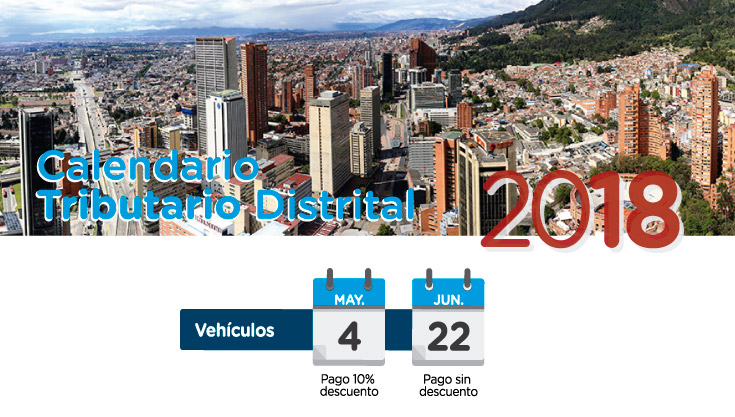 Liquide impuesto de vehiculo por placa en Bogotá 2018