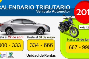 Pago de impuesto de vehículo fechas