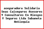 <i>aseguradora Solidaria Seas Caiseguros Asesores Y Consultores En Riesgos Y Seguros Ltda Sabaneta Antioquia</i>