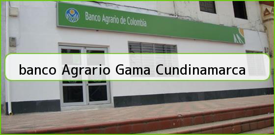 <b>banco Agrario Gama Cundinamarca</b>