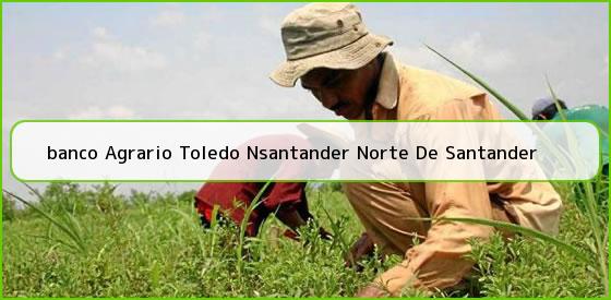 <b>banco Agrario Toledo Nsantander Norte De Santander</b>