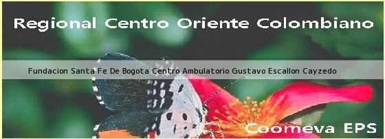 <i>Fundacion Santa Fe De Bogota Centro Ambulatorio Gustavo Escallon Cayzedo</i>