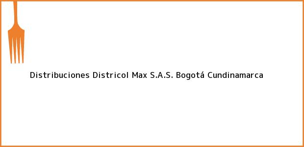 Teléfono, Dirección y otros datos de contacto para Distribuciones Districol Max S.A.S., Bogotá, Cundinamarca, Colombia