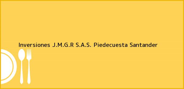 Teléfono, Dirección y otros datos de contacto para Inversiones J.M.G.R S.A.S., Piedecuesta, Santander, Colombia