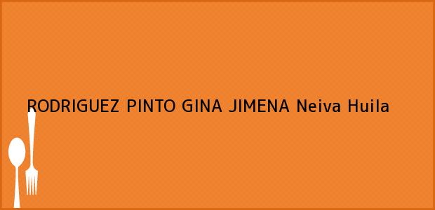 Teléfono, Dirección y otros datos de contacto para RODRIGUEZ PINTO GINA JIMENA, Neiva, Huila, Colombia