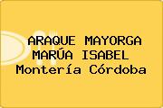 ARAQUE MAYORGA MARÚA ISABEL Montería Córdoba