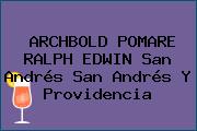 ARCHBOLD POMARE RALPH EDWIN San Andrés San Andrés Y Providencia