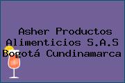 Ver asher productos alimenticios sas bogota cundinamarca Asher Productos Alimenticios S.A.S Bogotá Cundinamarca
