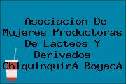 Asociacion De Mujeres Productoras De Lacteos Y Derivados Chiquinquirá Boyacá