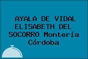 AYALA DE VIDAL ELISABETH DEL SOCORRO Montería Córdoba