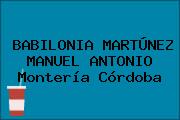 BABILONIA MARTÚNEZ MANUEL ANTONIO Montería Córdoba