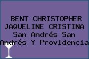 BENT CHRISTOPHER JAQUELINE CRISTINA San Andrés San Andrés Y Providencia