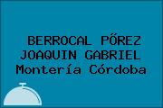 BERROCAL PÕREZ JOAQUIN GABRIEL Montería Córdoba
