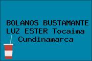 BOLANOS BUSTAMANTE LUZ ESTER Tocaima Cundinamarca