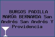 BURGOS PADILLA MARÚA BERNARDA San Andrés San Andrés Y Providencia