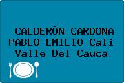 CALDERÓN CARDONA PABLO EMILIO Cali Valle Del Cauca