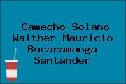 Camacho Solano Walther Mauricio Bucaramanga Santander