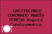 CASTIBLANCO CORONADO MARÍA TERESA Bogotá Cundinamarca