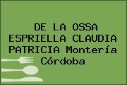 DE LA OSSA ESPRIELLA CLAUDIA PATRICIA Montería Córdoba