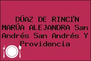 DÚAZ DE RINCµN MARÚA ALEJANDRA San Andrés San Andrés Y Providencia
