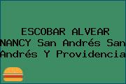 ESCOBAR ALVEAR NANCY San Andrés San Andrés Y Providencia