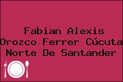 Fabian Alexis Orozco Ferrer Cúcuta Norte De Santander