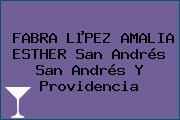 FABRA LµPEZ AMALIA ESTHER San Andrés San Andrés Y Providencia