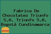 Fabrica De Chocolates Triunfo S.A. Triunfo S.A. Bogotá Cundinamarca