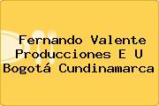 Fernando Valente Producciones E U Bogotá Cundinamarca