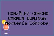 GONZÃLEZ CORCHO CARMEN DOMINGA Montería Córdoba