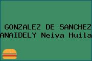GONZALEZ DE SANCHEZ ANAIDELY Neiva Huila