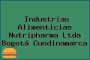 Industrias Alimenticias Nutripharma Ltda Bogotá Cundinamarca