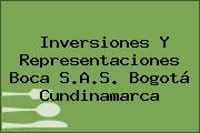 Inversiones Y Representaciones Boca S.A.S. Bogotá Cundinamarca