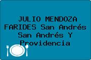 JULIO MENDOZA FARIDES San Andrés San Andrés Y Providencia