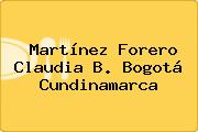 Martínez Forero Claudia B. Bogotá Cundinamarca