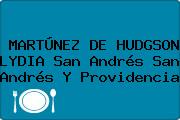 MARTÚNEZ DE HUDGSON LYDIA San Andrés San Andrés Y Providencia
