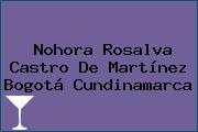 Nohora Rosalva Castro De Martínez Bogotá Cundinamarca