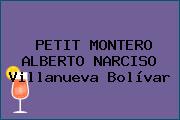 PETIT MONTERO ALBERTO NARCISO Villanueva Bolívar