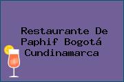 Restaurante De Paphif Bogotá Cundinamarca