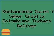 Restaurante Sazón Y Sabor Criollo Colombiano Turbaco Bolívar