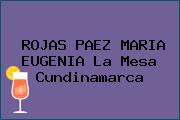 ROJAS PAEZ MARIA EUGENIA La Mesa Cundinamarca