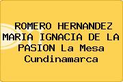 ROMERO HERNANDEZ MARIA IGNACIA DE LA PASION La Mesa Cundinamarca