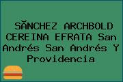 SÃNCHEZ ARCHBOLD CEREINA EFRATA San Andrés San Andrés Y Providencia