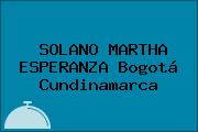 SOLANO MARTHA ESPERANZA Bogotá Cundinamarca