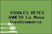 VIDALES REYES JANETH La Mesa Cundinamarca