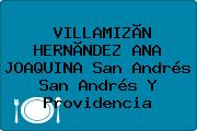 VILLAMIZÃN HERNÃNDEZ ANA JOAQUINA San Andrés San Andrés Y Providencia
