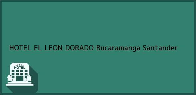 Teléfono, Dirección y otros datos de contacto para HOTEL EL LEON DORADO, Bucaramanga, Santander, Colombia