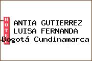 ANTIA GUTIERREZ LUISA FERNANDA Bogotá Cundinamarca