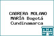 CABRERA MOLANO MARÍA Bogotá Cundinamarca